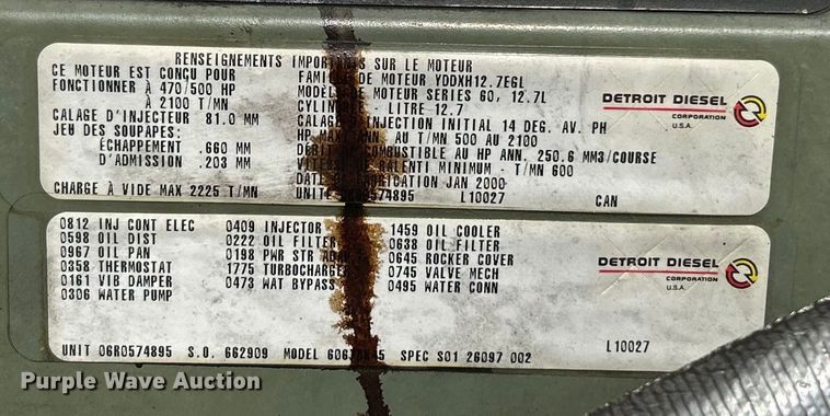 image for item FC5063 2000 American Lafrance Eagle ladder fire truck