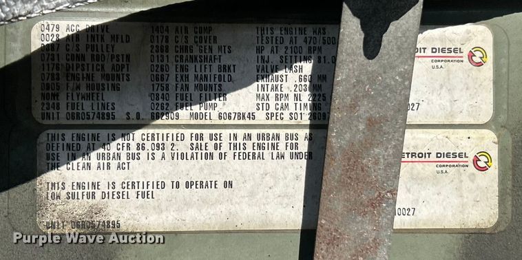 image for item FC5063 2000 American Lafrance Eagle ladder fire truck