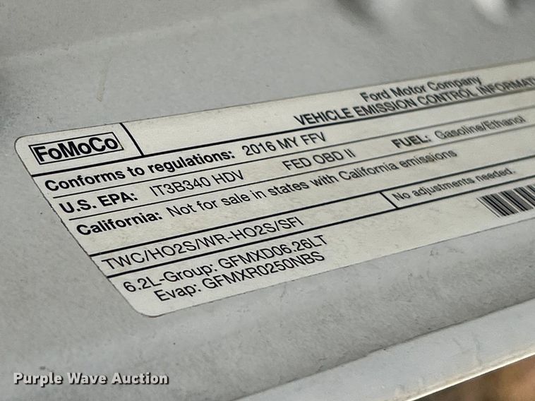 image for item FC5121 2016 Ford F250 Super Duty utility bed pickup truck