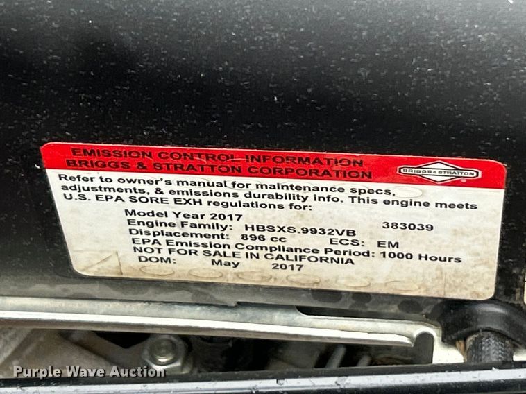 image for item FC5124 2017 Spartan RT-HD 896CC61 ZTR lawn mower