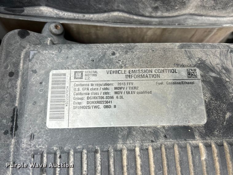 image for item FC5127 2013 Chevrolet Silverado 2500HD Ext. Cab pickup truck