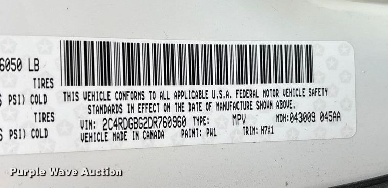 image for item FG0099 2013 Dodge Grand Caravan van