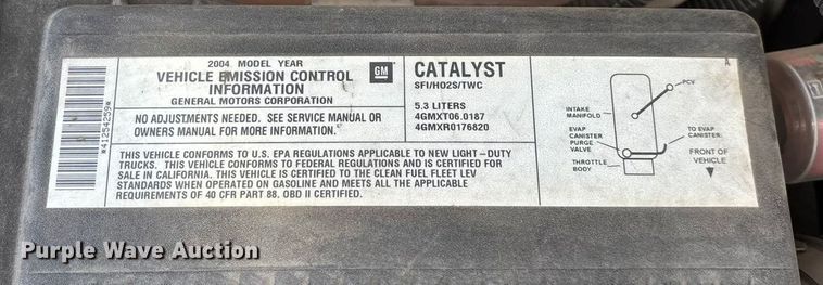 image for item FG0100 2004 GMC Sierra 1500 Ext. Cab pickup truck