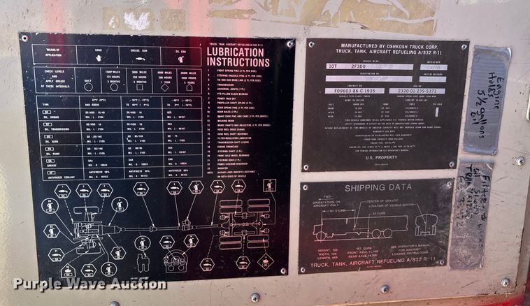 image for item FG0109 1990 Oshkosh pumper fire truck