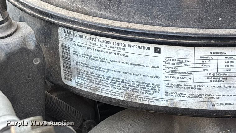 image for item FG0112 1985 Chevrolet CD-30903 flatbed pickup truck