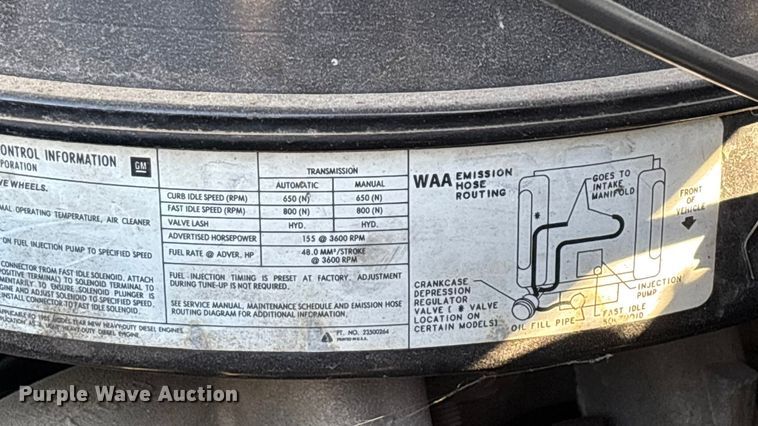 image for item FG0112 1985 Chevrolet CD-30903 flatbed pickup truck