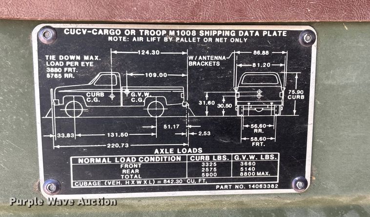 image for item FG0112 1985 Chevrolet CD-30903 flatbed pickup truck
