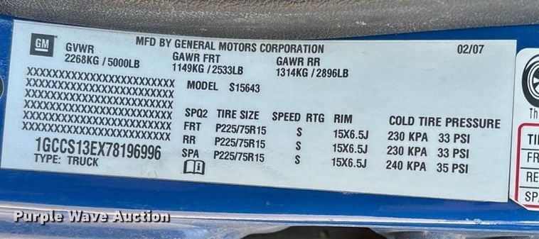 image for item FG0113 2007 Chevrolet Colorado Crew Cab pickup truck