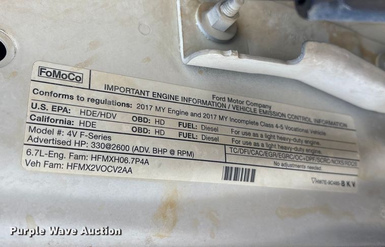 image for item FG2699 2017 Ford F550 Super Duty XL bucket truck