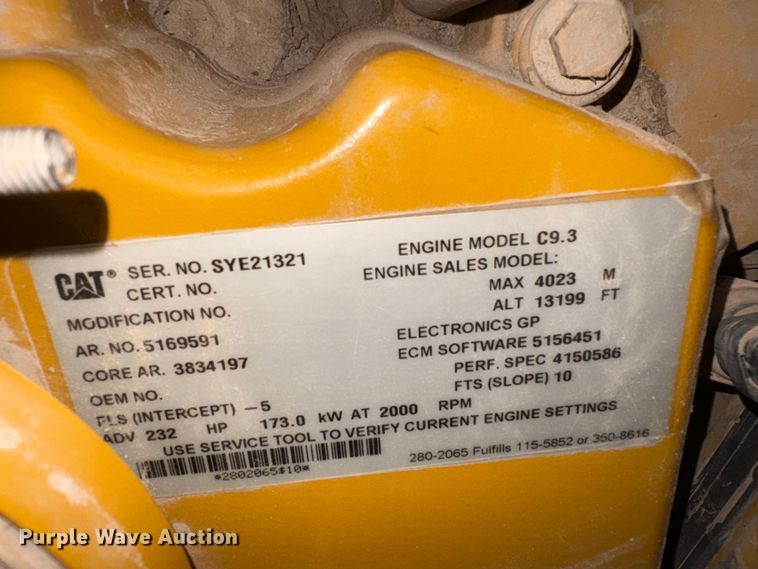image for item FG2726 2018 Caterpillar 12M3 AWD motor grader
