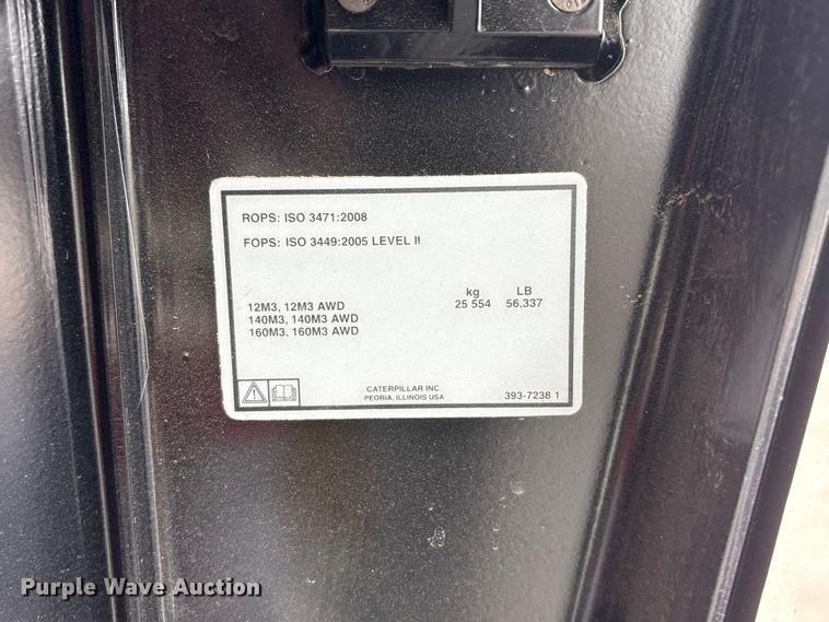 image for item FG2727 2018 Caterpillar 12M3 AWD motor grader