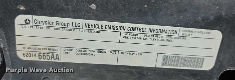 image for item FI0781 2012 Dodge Charger Police 