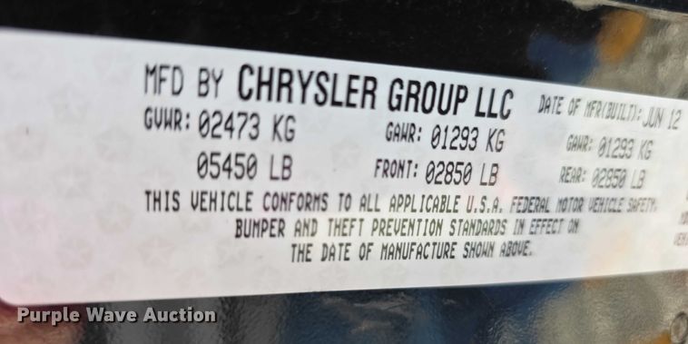 image for item FI0781 2012 Dodge Charger Police 