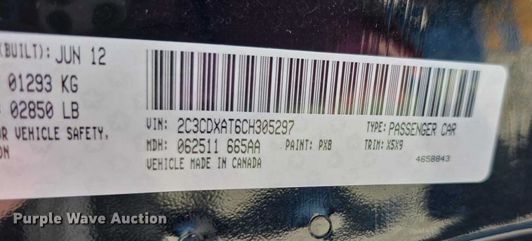 image for item FI0781 2012 Dodge Charger Police 