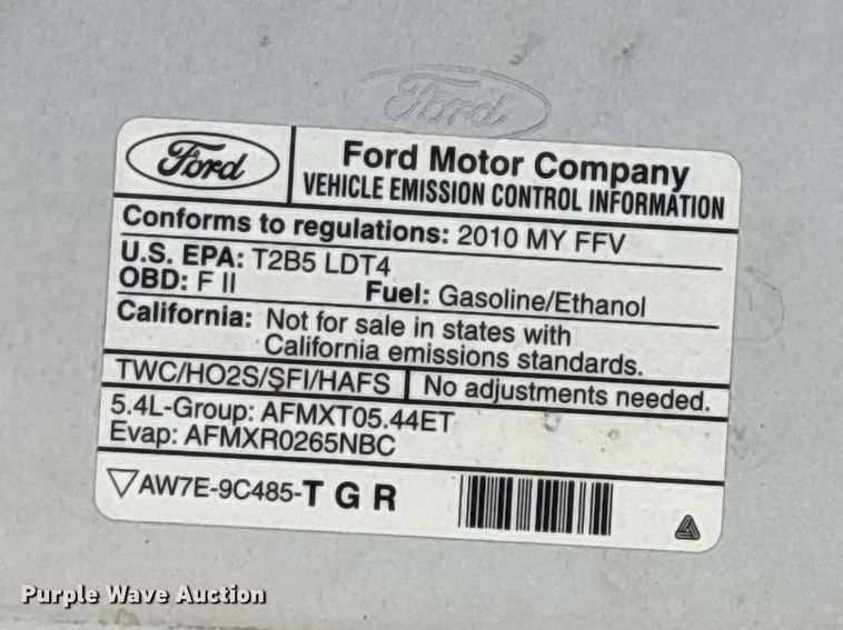 image for item FI0866 2010 Ford F150 pickup truck