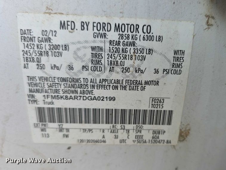 image for item FI0916 2013 Ford Explorer police Interceptor SUV