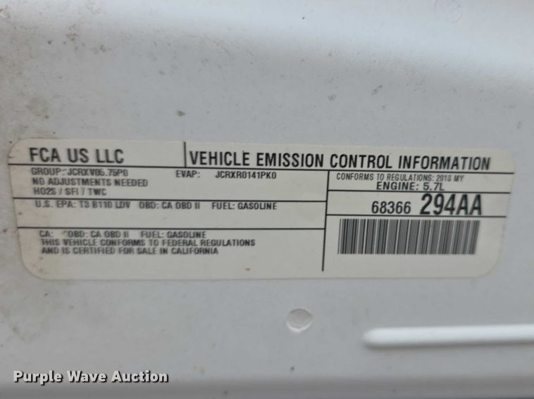 image for item FI0917 2018 Dodge Charger Police 