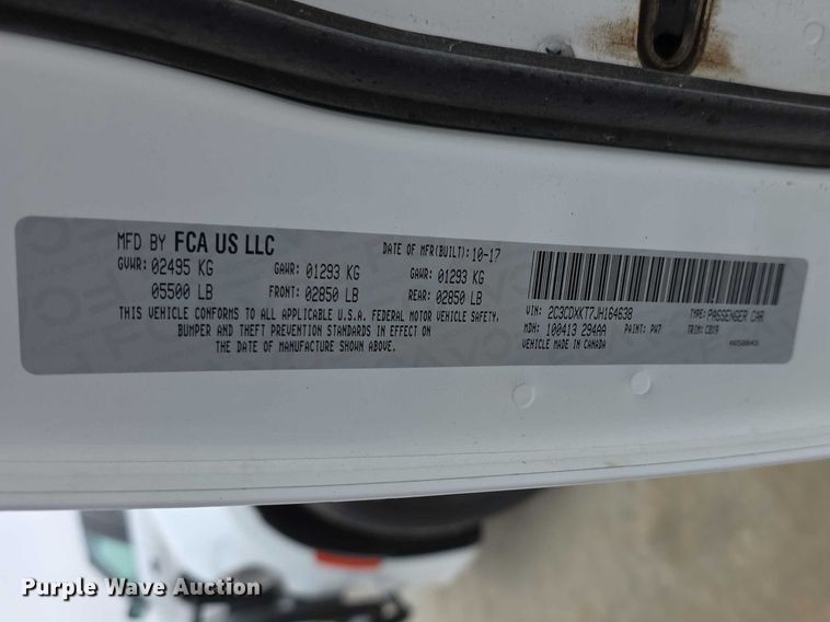 image for item FI0917 2018 Dodge Charger Police 