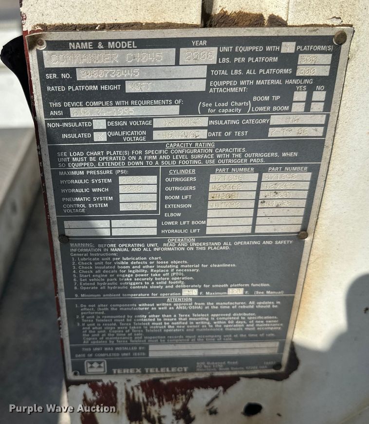 image for item FK1672 2007 Ford F750 digger derrick truck