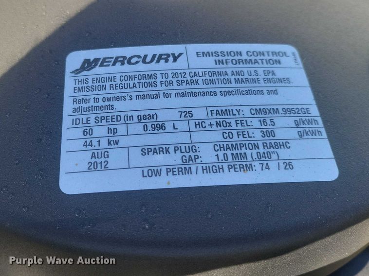 image for item IU9937 2013 SeaArk boat