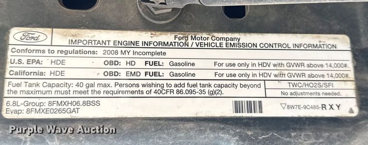 image for item MO9291 2008 Ford F450 Super Duty truck cab and chassis