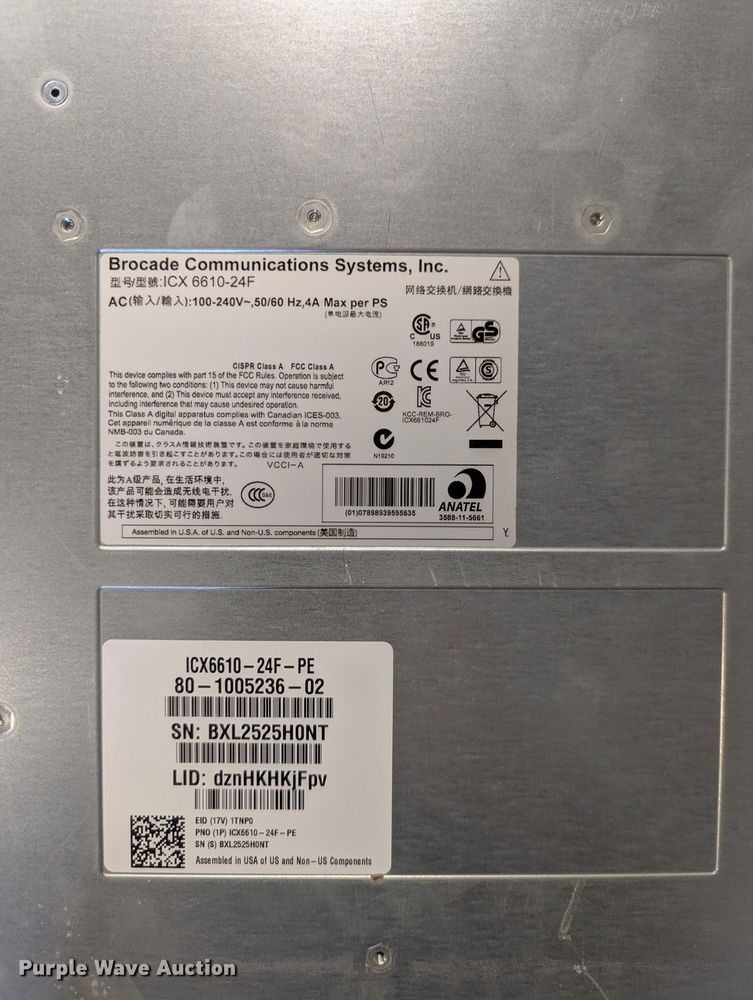 image for item NK9856 Brocade ethernet switches