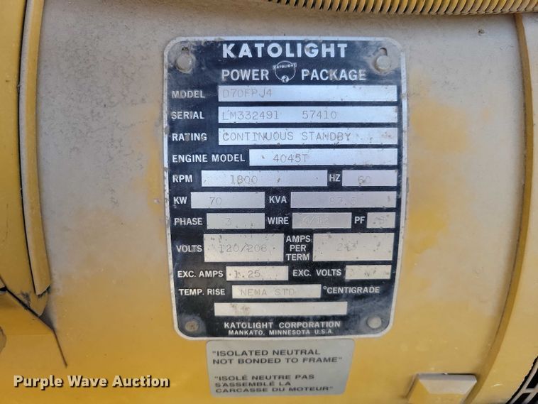 image for item NK9857 KatoLight D70FPJ4 generator