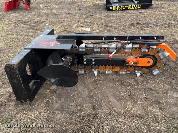 image for item DZ4341 2025 Mower King skid steer trencher