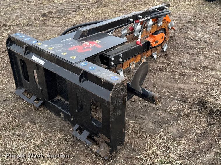 image for item DZ4341 2025 Mower King skid steer trencher