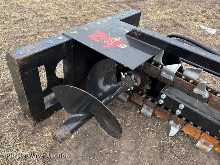 image for item DZ4341 2025 Mower King skid steer trencher