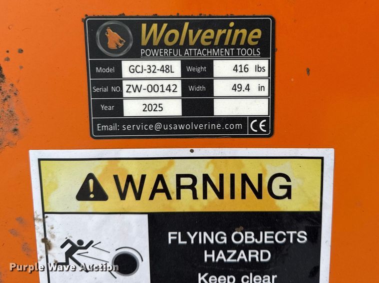 image for item DZ4352 2025 Wolverine GCJ-32-48L skid steer flail mower