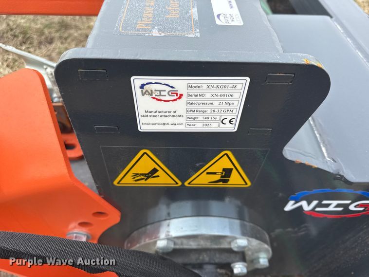 image for item DZ4353 2025 WIG XN-KG01-48 skid steer trencher