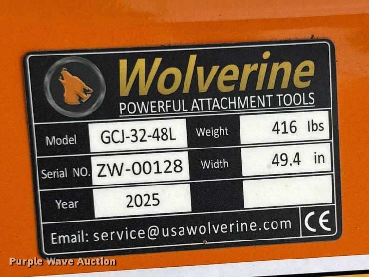 image for item DZ4354 2025 Wolverine GCI-32-48L skid steer flail mower