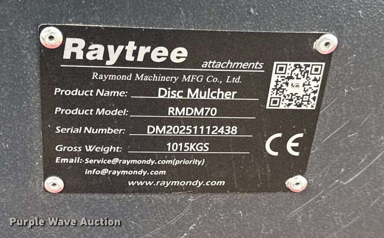 image for item DZ4367 2025 Raytree RMDM70 skid steer brush mower