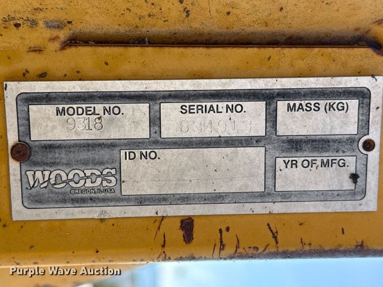 image for item DZ5248 Woods 3180 batwing rotary mower
