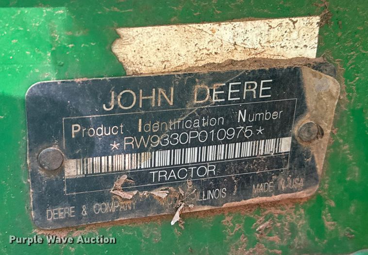image for item ES5825 2007 John Deere 9330 4WD tractor