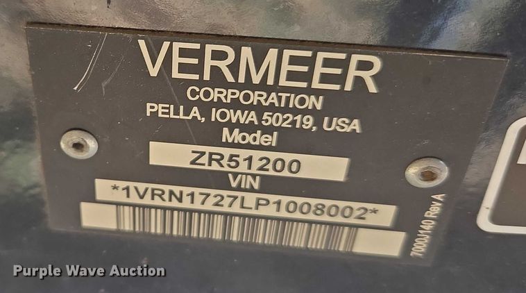 image for item ET1287 2023 Vermeer ZR5-1200 round baler