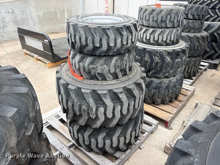 image for item EU0322 Kubota (4) BKT tractor tires and wheels