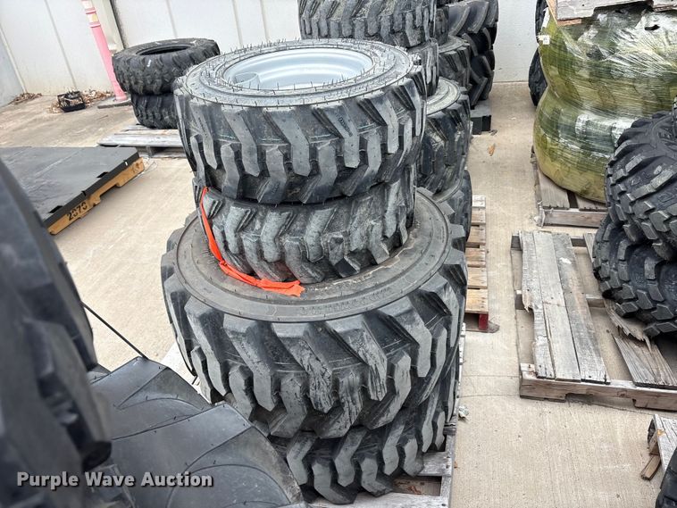 image for item EU0322 Kubota (4) BKT tractor tires and wheels