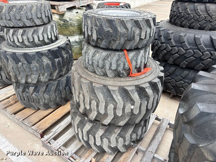 image for item EU0322 Kubota (4) BKT tractor tires and wheels