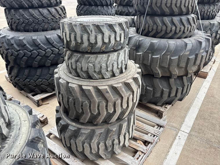 image for item EU0322 Kubota (4) BKT tractor tires and wheels