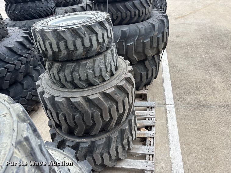 image for item EU0322 Kubota (4) BKT tractor tires and wheels