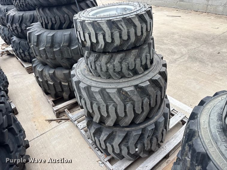 image for item EU0322 Kubota (4) BKT tractor tires and wheels