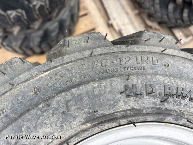 image for item EU0322 Kubota (4) BKT tractor tires and wheels