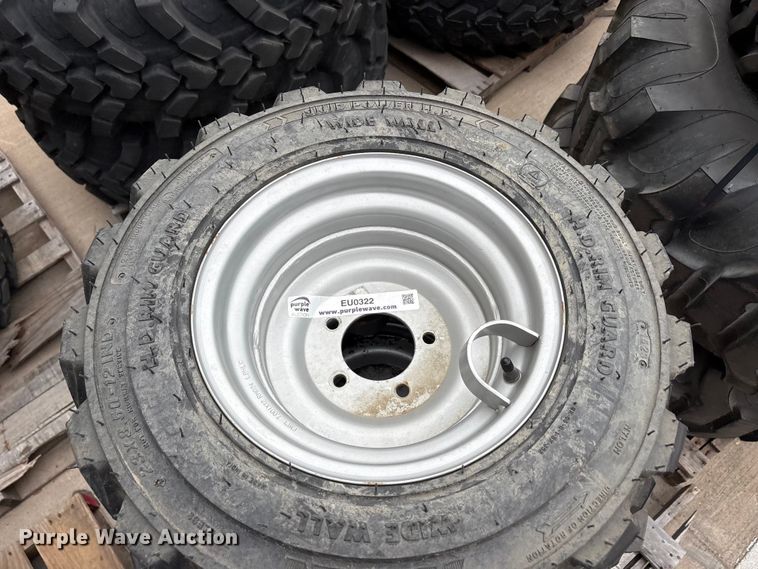 image for item EU0322 Kubota (4) BKT tractor tires and wheels