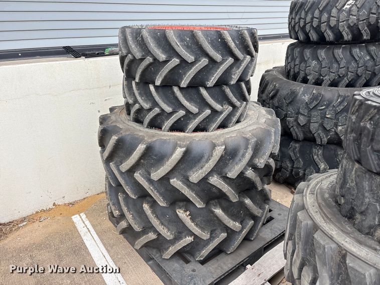 image for item EU0325 (4) Goodyear tractor tires and wheels