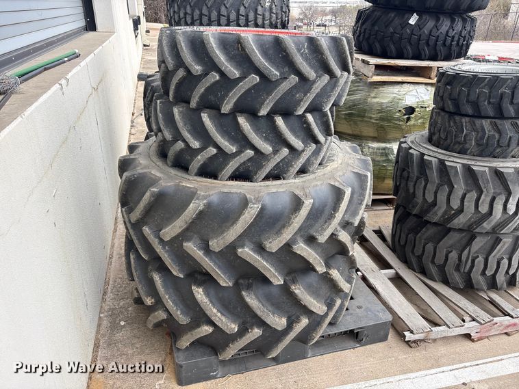 image for item EU0325 (4) Goodyear tractor tires and wheels