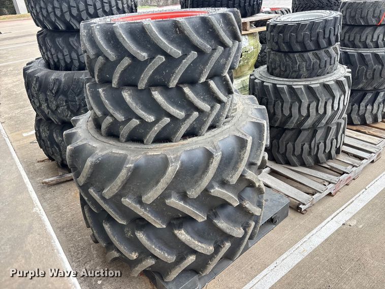 image for item EU0325 (4) Goodyear tractor tires and wheels