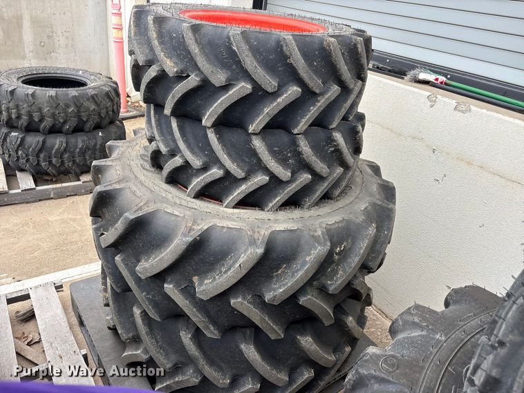 image for item EU0325 (4) Goodyear tractor tires and wheels