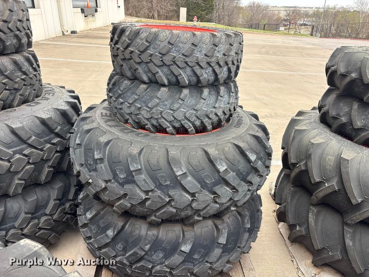 image for item EU0327 (4) Goodyear tractor tires and wheels